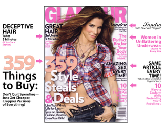 Illustration for article titled Sandra Bullock, Sunglasses, & Cookies Are Naughty In July Glamour
